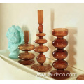 Home Decoration Brown colored pillar candle holders